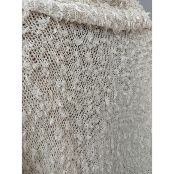 Anthropologie Akemi + Kin Bernadette Textured Knit Cardigan Cream Size Small - Picture 9 of 10